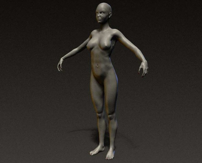 women 3D modeling character