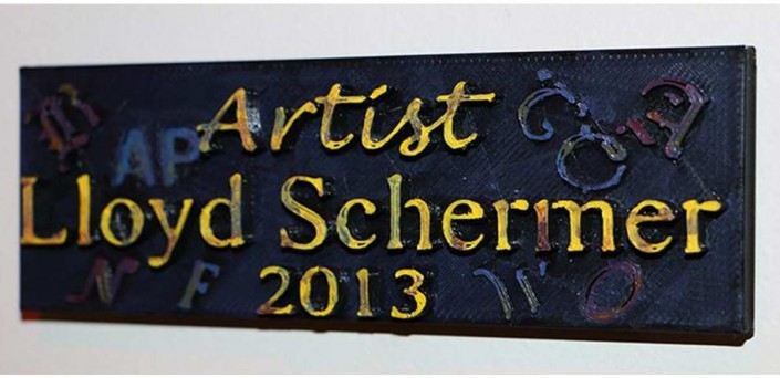 3d printed Lloys Schermer arctics sign