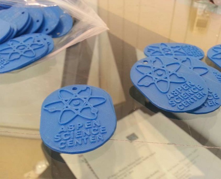 Aspen Science Center 3d printed keychains